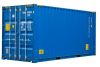 Double Door Container in RAL 9010 Enzianblau