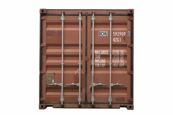 Gebrauchtcontainer in Frontalansicht