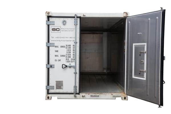 Reefer 20 Fuß mit geöffneter Tür