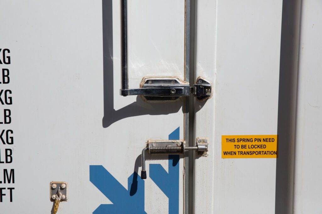 Schließvorrichtung für Schockfroster Container