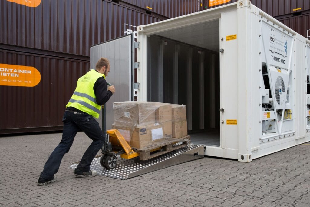 Schockfroster mit Containerrampe