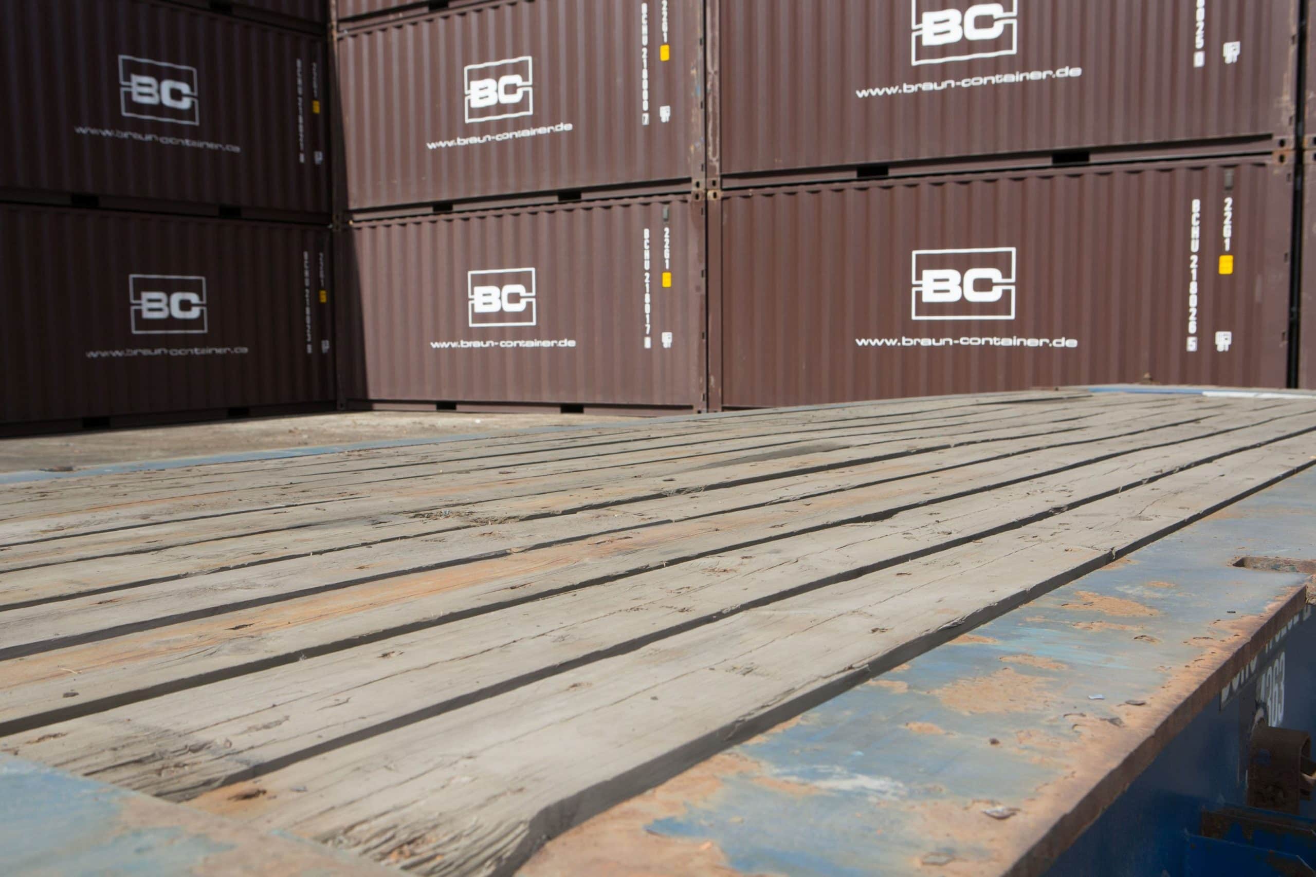 Flat Rack Container in 40 Fuß Größe - Nahaufnahme