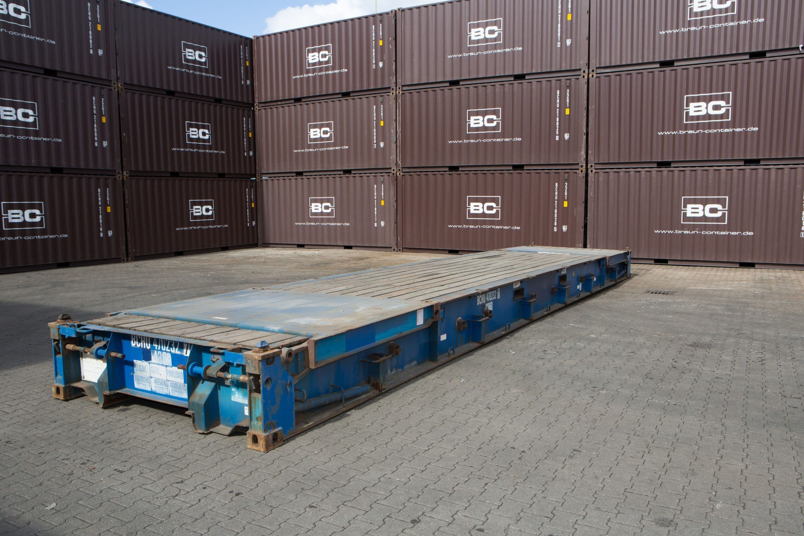 Flat Rack Container in 40 Fuß Größe von Braun Container