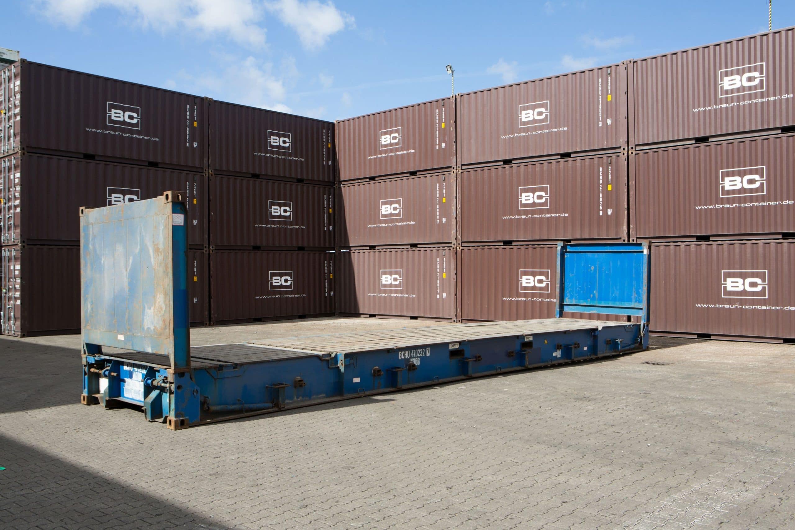 40 Fuß Flatrack Container von Braun Container